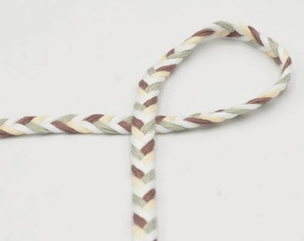 1m Kordel geflochten, HERRINGBONE WOVEN CORD, 6mm