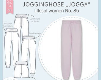 Papierschnittmuster lillesol women No.85 Jogginghose "Jogga" mit Video-Nähanleitung