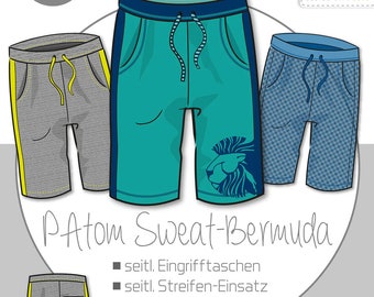 Papierschnittmuster Patom Herren Bermuda Hose Kibadoo / Einzelgrößen XS-XXXL