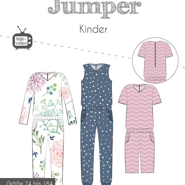 Papierschnittmuster, Fadenkäfer, Jumper Kinder 74-164