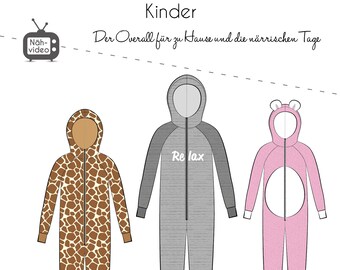 Paper pattern, thread beetle, jumpsuit children 74-164