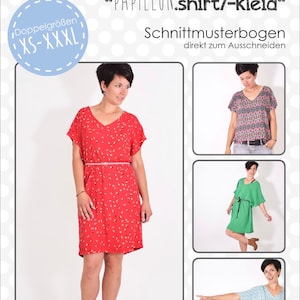 Cartamodello n. 114 Papillon.Camicia/abito doppia taglia XS-XXXL Lenipepunkt,