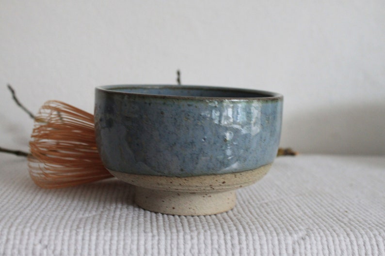 Chawan, Matcha-Teeschale grau-blau