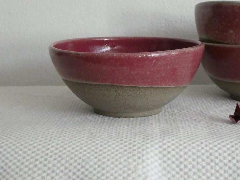 Muesli bowl burgundy-red and natural 500-600ml image 3