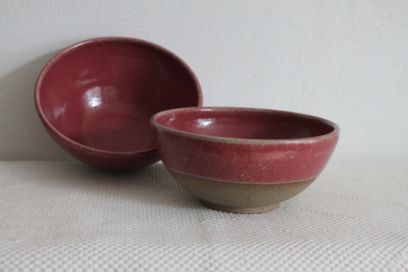 Muesli bowl burgundy-red and natural 500-600ml image 2