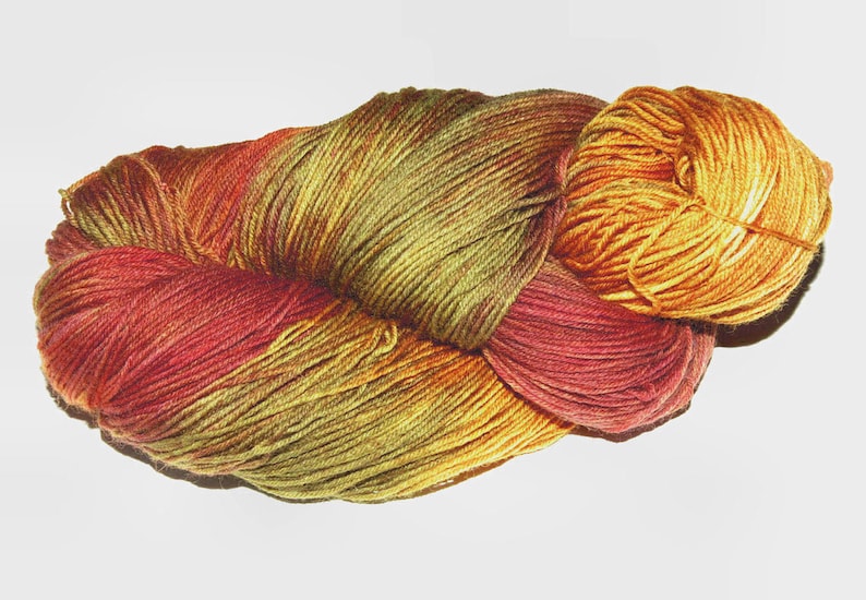 Sock wool autumn sock yarn hand-dyed hand dyed 100g