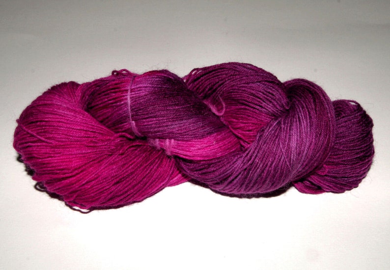 Sock yarn hand-dyed Rosewater 100g, I would be happy to knit socks from this yarn for you on request image 1