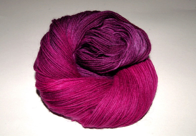 Sock yarn hand-dyed Rosewater 100g, I would be happy to knit socks from this yarn for you on request image 2