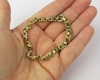 Antique ladies' bracelet in gold-tone metal | Art Deco vintage costume jewelry | 1930s bracelet | nostalgic jewelry