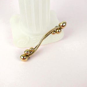 Vintage Brosche Double Gold  • Modeschmuck Nadel • Goldener Retro Anstecker