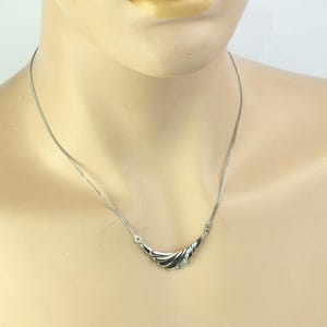 上質なヴィンテージ925スターリングシルバーのバイカラーレディースネックレスシルバー/ゴールド、ジュエリーネックレス、女性へのギフト、彼女へのクリスマスプレゼント