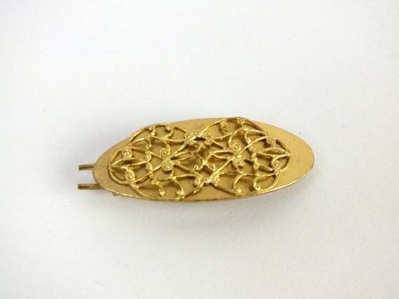Vintage Gold Knot Barrette Oval Wire Barrette Hair Decor Fashion Accessory From The 1950s Or 1960s Golden Hair Clip Smileyboy Hair Accessories Accessories