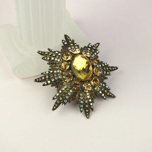 Spilla vintage Jay Strongwater con strass - spilla grande - bigiotteria di design - regalo per lei - regalo di compleanno per donna