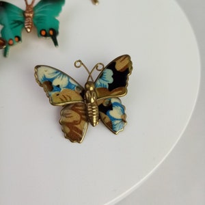 broche de mariposa vintage original / bisutería antigua / alfiler colorido / alfiler de animal / regalo para novia, hermana, madre 3