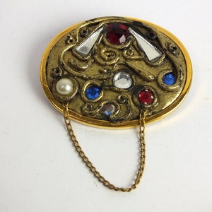 pompöse vintage Brosche, alter Handarbeit Modeschmuck, Anstecknadel, Geschenk oder Mitbringsel für Frauen drei