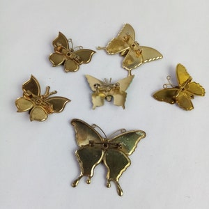 original vintage Schmetterling Brosche/ alter Modeschmuck/ bunter Anstecker/ Tier Anstecknadel/ Geschenk für Freundin, Schwester, Mutter Bild 3