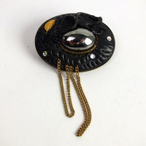 pompöse vintage Brosche, alter Handarbeit Modeschmuck, Anstecknadel, Geschenk oder Mitbringsel für Frauen Bild 4