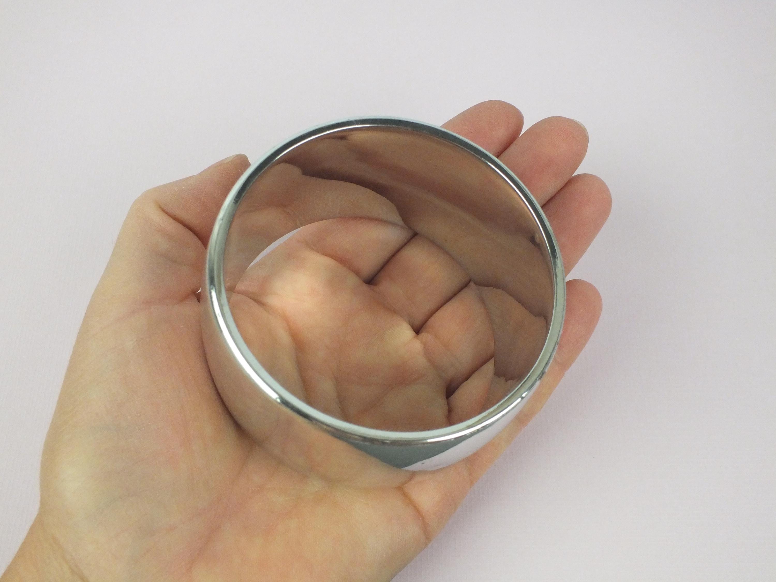 Rare Vintage 1973 Christian Dior Bangle • Silver-tone Metal 