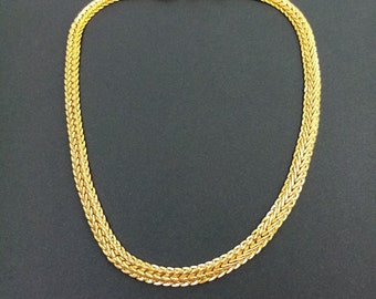 vintage necklace gold, snake chain close to the neck, fashion jewelry necklace, gift for boyfriend/girlfriend/sister/mother/aunt