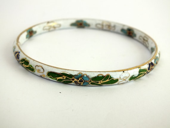 vintage cloisonne enamel bangles, fashion jewelry bracelet, gift for women