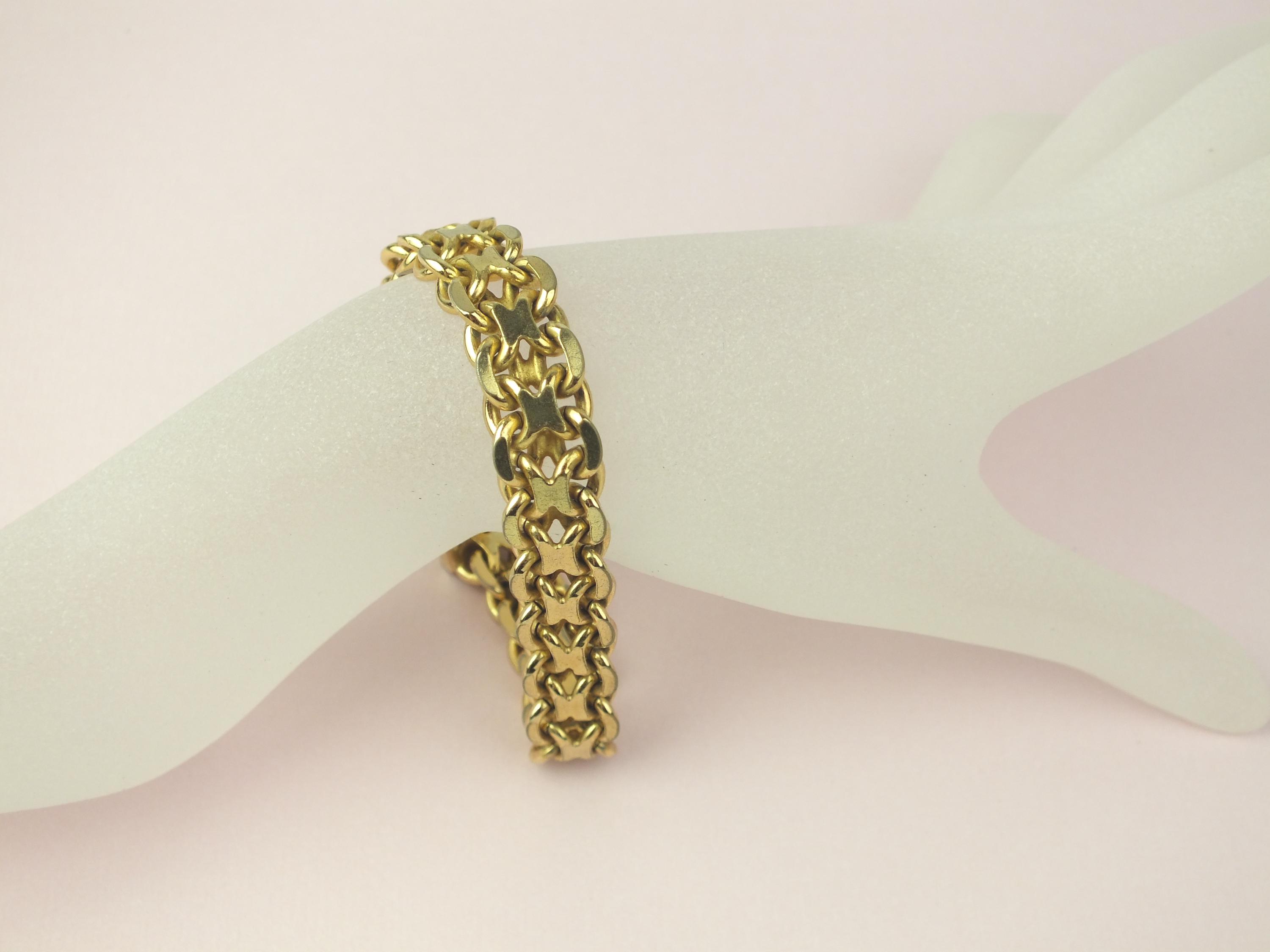 アクセサリー Dior Vintage 11 ream Logo Gold Bracelet Christian Dior women accessory vintage bracelet gold color