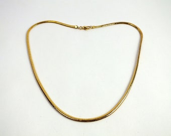 vintage Schlangenkette, vergoldete Halskette, Modeschmuck, unisex Geschenk für Frauen oder Männer