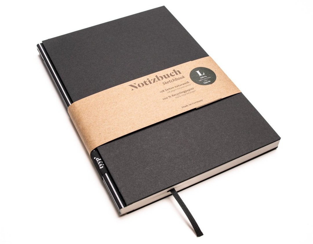 Handmade Design Notebook A5 Made of 100% Recycled Paper "berlinbook ...