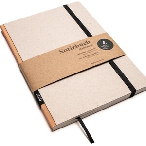 Libreta de diseño artesanal A5 de papel 100% reciclado "Classic" - Melocotón - Cartón reciclado