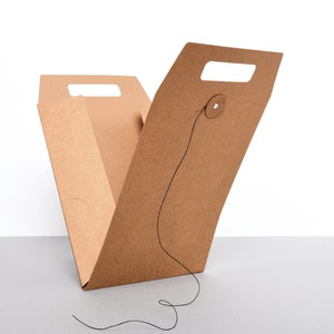 Folder ToGo with cord fastener Natur Craft, document folder writing folder seminar folder, portfolio sustainable, eco and recycled paper, folder A4