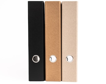 A4 recycled binders with edge protection, sustainable binders with a natural and eco-friendly look - made in Germany, ring binders, file folders