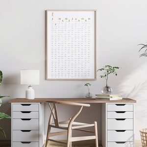 Jahreskalender 2025 aus 100 % Recyclingpapier „Wandkalender Design 2025“ - Beidseitig bedruckt - Querformat - Hochformat