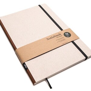 Cuaderno de diseño artesanal A4 fabricado en papel 100% reciclado "Classic" - Coffee Brown - Cartón reciclado