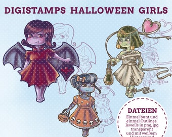 Digistamps Halloween Girls