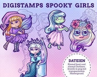 Digistamp's Spooky Girls