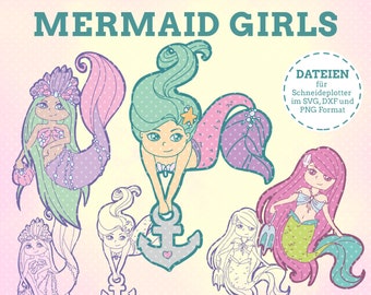 Fichiers de plottiers Mermaid Girls