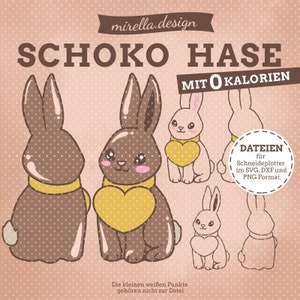 Plotter fichier chocolat lapin emballage cadeau ou ornement