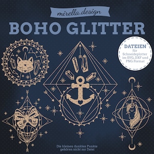 Plotter Files Boho Glitter with Crystals and Maritim Mysticism image 1