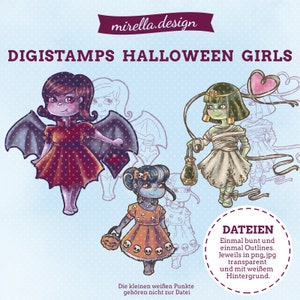Digistamps Halloween Girls