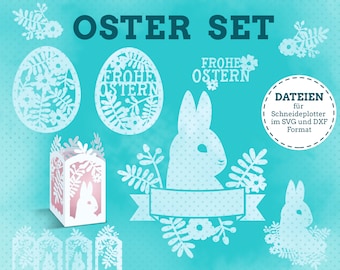 Plotterdateien Großes Oster Set | Lampe | Frohe Ostern | Osterei