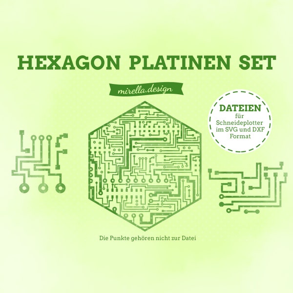 Plotterdateien Hexagon Platine Set