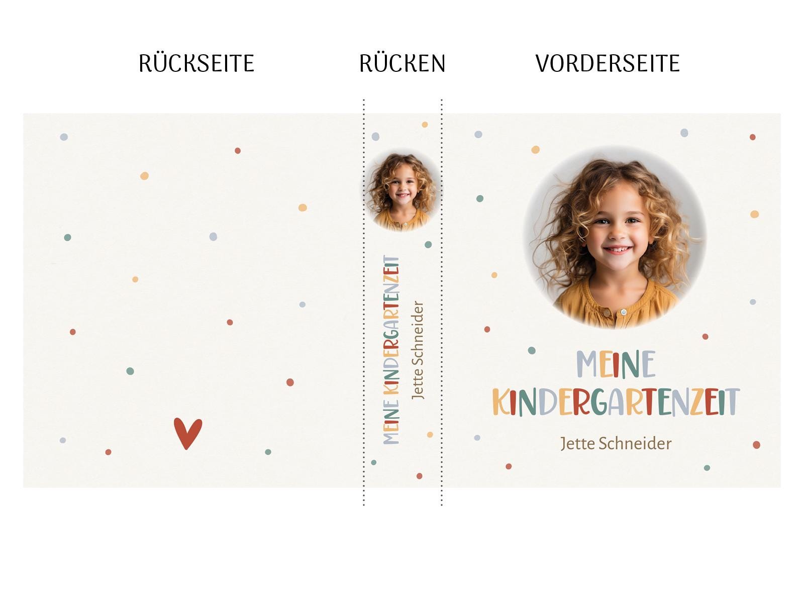 Kindergartenordner mit Foto, Ordner personalisiert mit Name, Portfolio, Sammelordner, Kindergartenmappe, Kita-Ordner