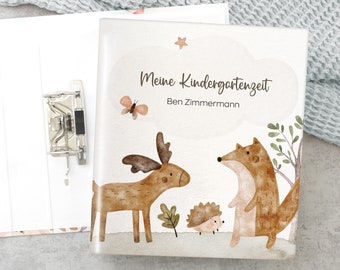 Kindergartenordner personalisiert Boho Waldtiere