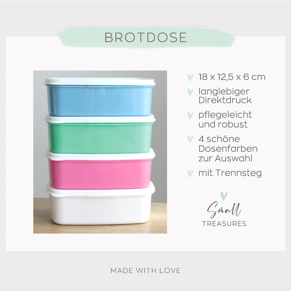 Brotdose Brotbox Lunchbox Personalisiert, Fuchs Blau
