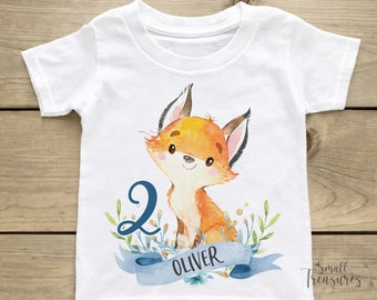 T-Shirt Geburtstagsshirt personalisiert, Fuchs