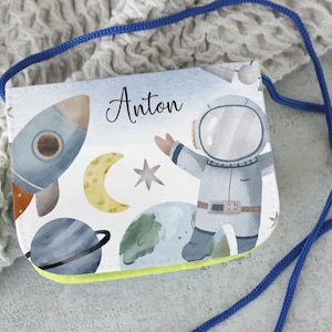Brustbeutel Weltall für Kinder personalisiert Weltraum Astronaut Rakete