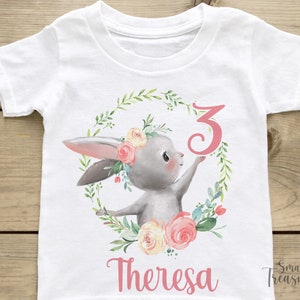 T-Shirt Geburtstagsshirt personalisiert, Hase Bild 1