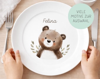 Kinderteller personalisiert | Geschenkidee für Kinder | Kindergeschirr Teller mit Namen