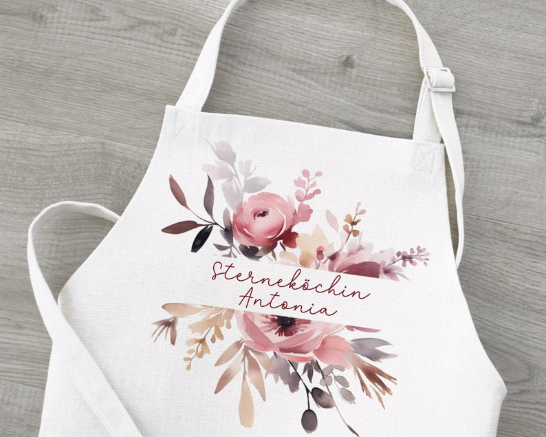 Schürze Blumen personalisiert, Geschenk für Mama, Muttertag, Muttertagsgeschenk immagine 2