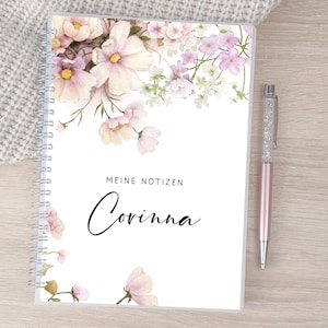 Notizbuch Notizblock DIN A5 personalisiert, kariert Geschenkidee zum Muttertag, Muttertagsgeschenk, personalisiertes Geschenk