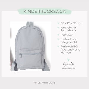 Kinderrucksack Trecker Traktor, Kindergartentasche personalisiert, Farbauswahl, Geschenkidee für Kinder, Kindergartenkind Rucksack Bild 2